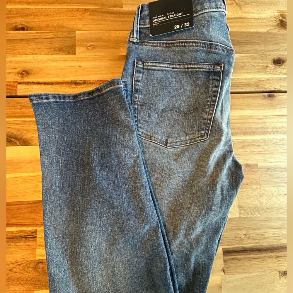 American Eagle Outfitters Men's Straight Jeans - Blue
